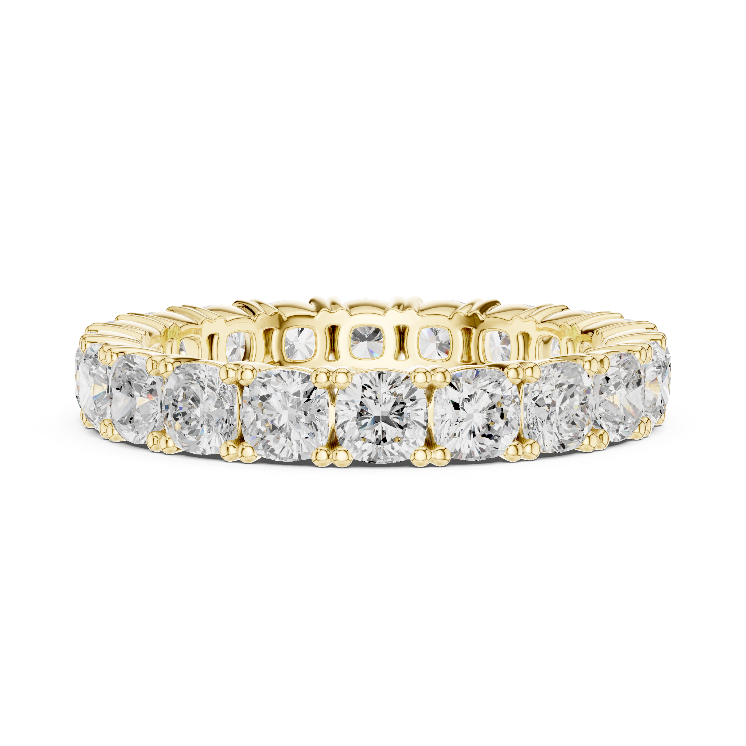 Elegant pearl bracelet featuring evenly spaced lustrous pearls.