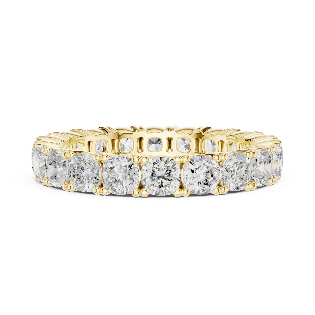 Elegant pearl bracelet featuring evenly spaced lustrous pearls.