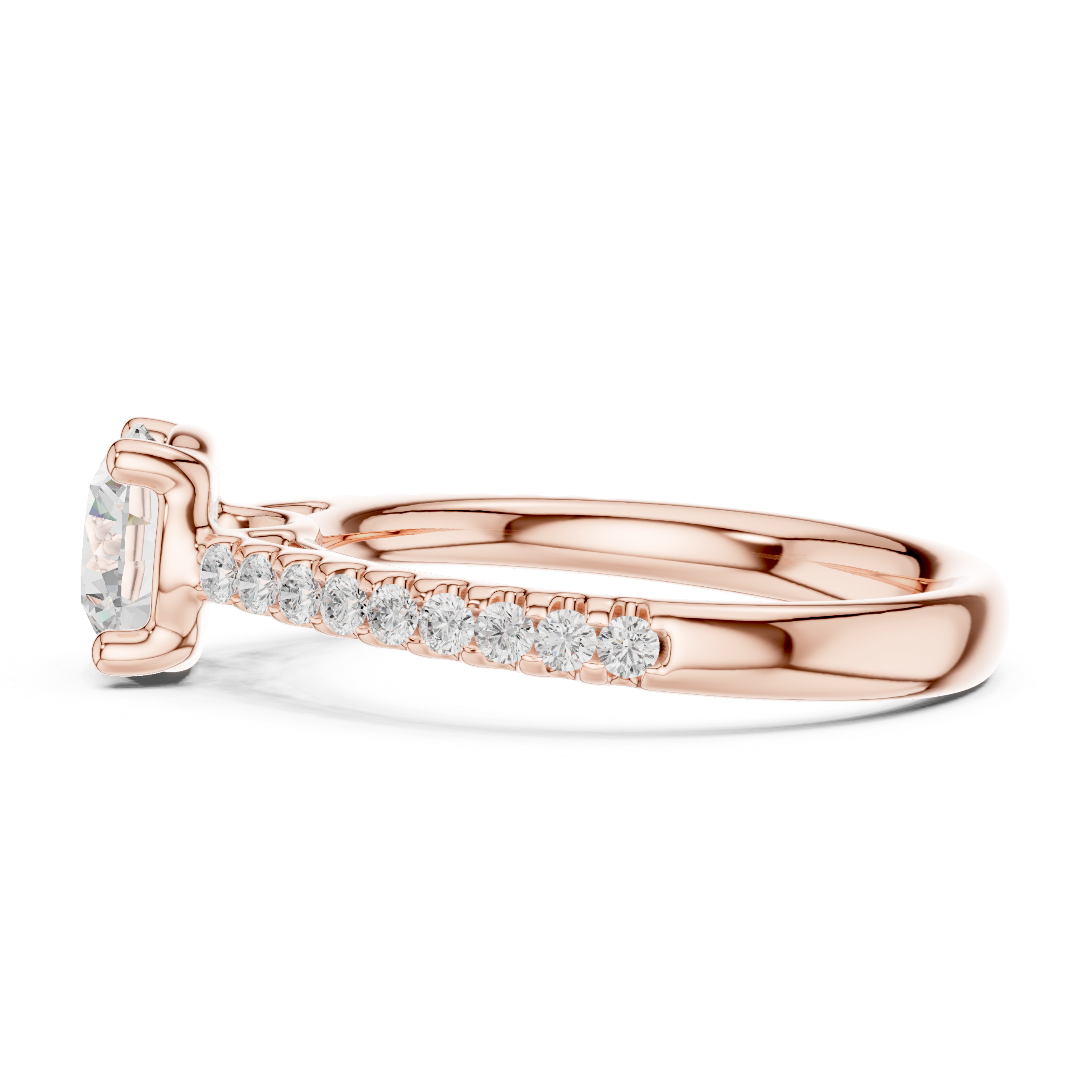 Luxury halo pendant necklace featuring center diamond surrounded by smaller stones.