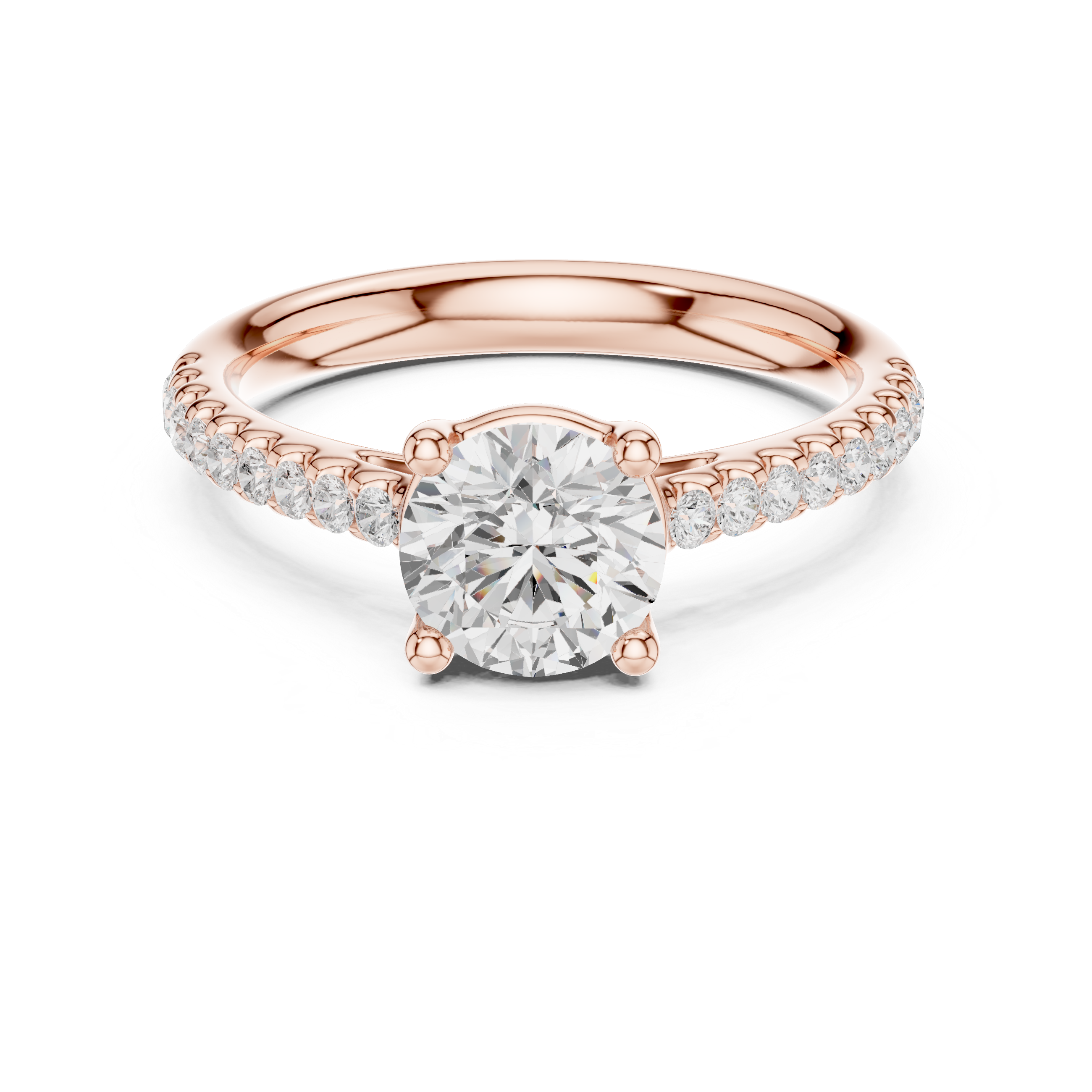 Elegant diamond pendant necklace with brilliant center stone and delicate chain design.