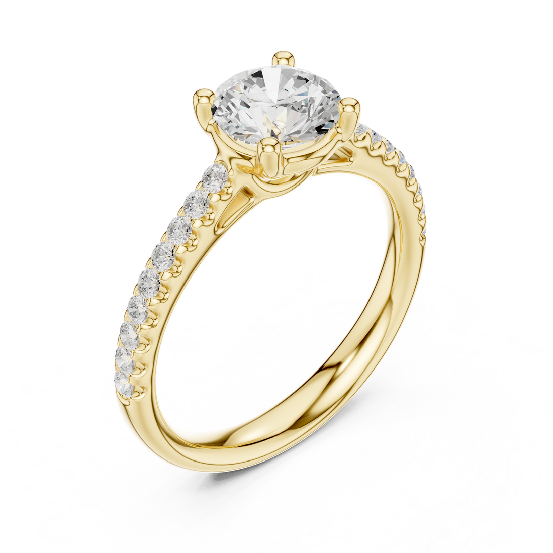 Classic solitaire pendant necklace with single sparkling diamond centerpiece.
