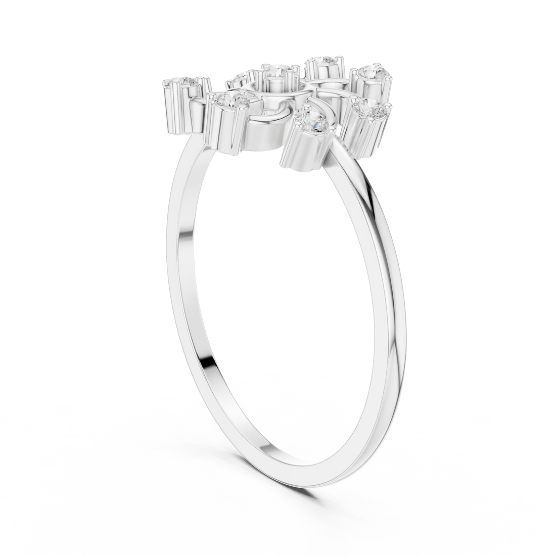 Designer men's diamond ring with sophisticated modern styling.
