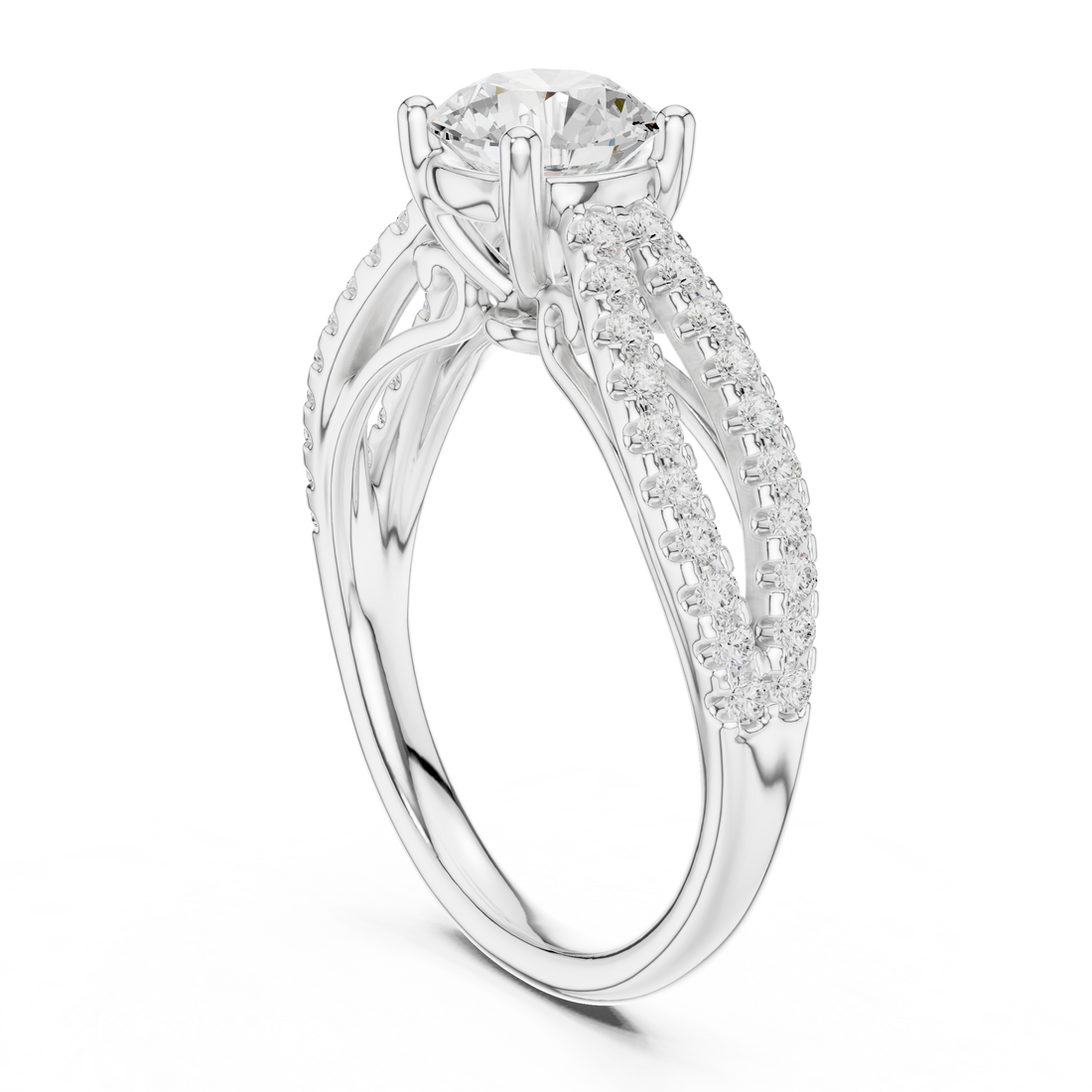 Luxury cluster diamond ring featuring multiple small stones forming dazzling centerpiece.