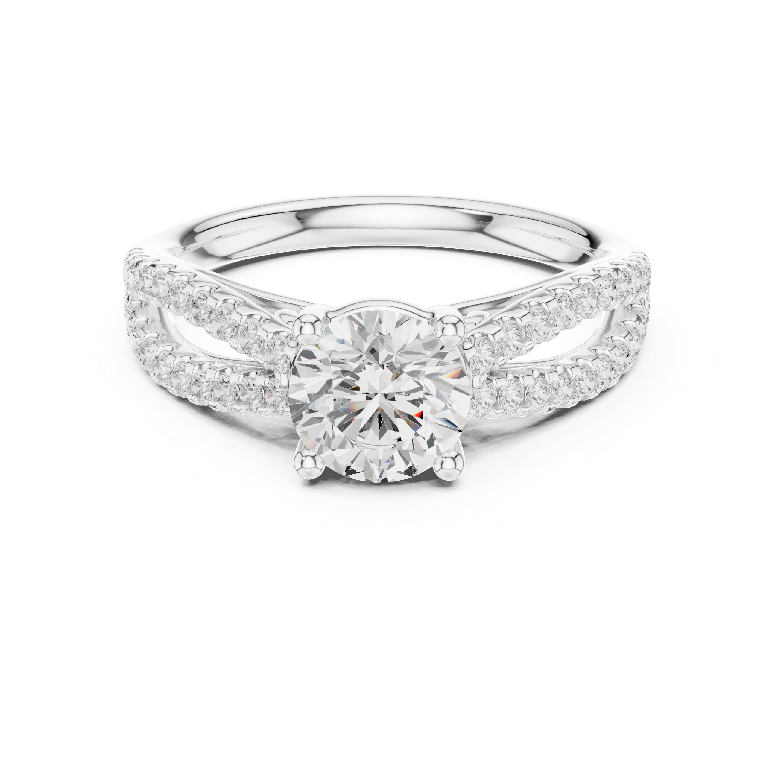 Classic stackable ring with slim gold band designed for layering multiple rings.
