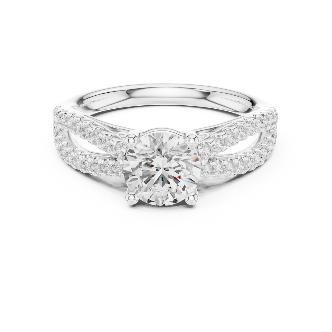 Classic stackable ring with slim gold band designed for layering multiple rings.