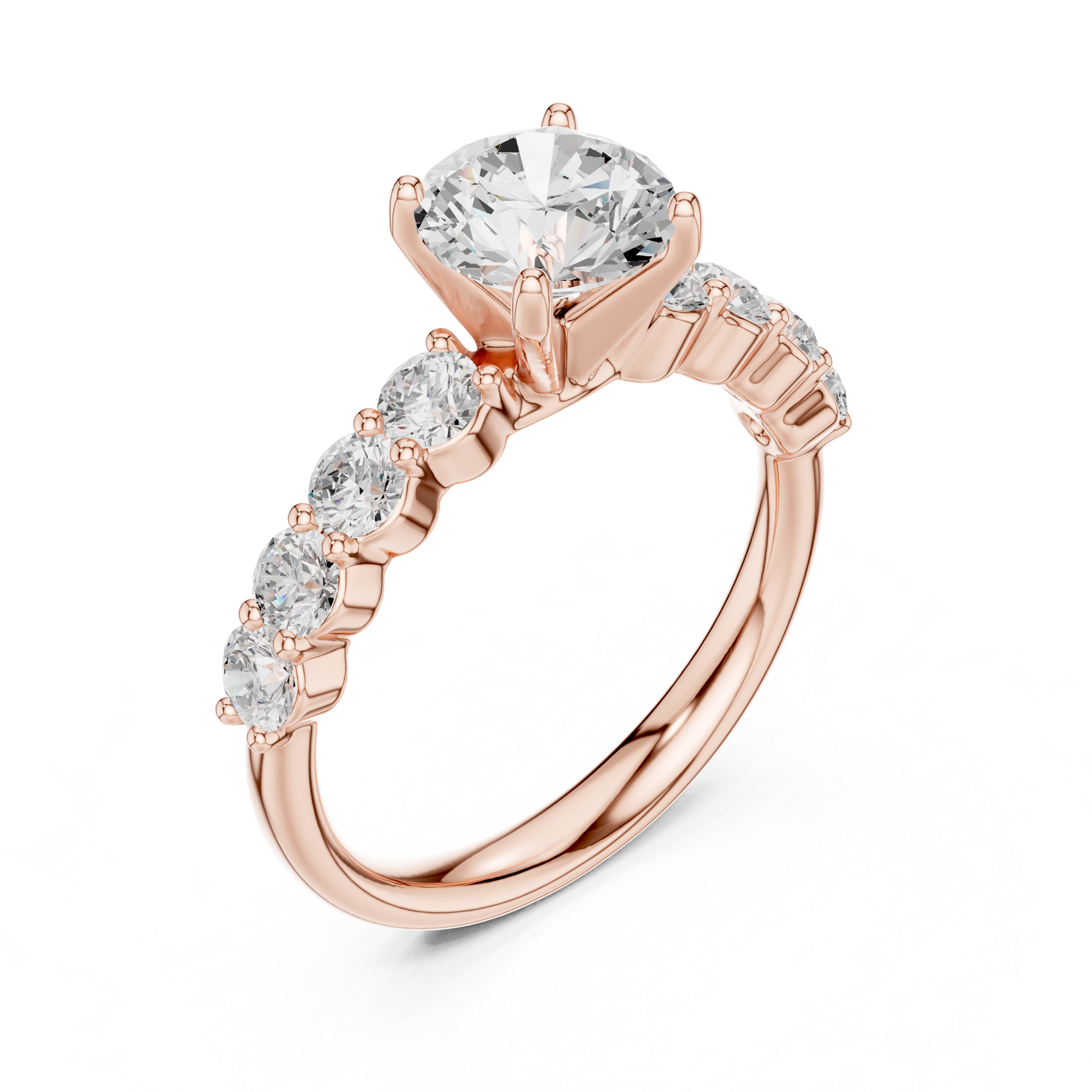 Luxury men's diamond band featuring row of sparkling stones.