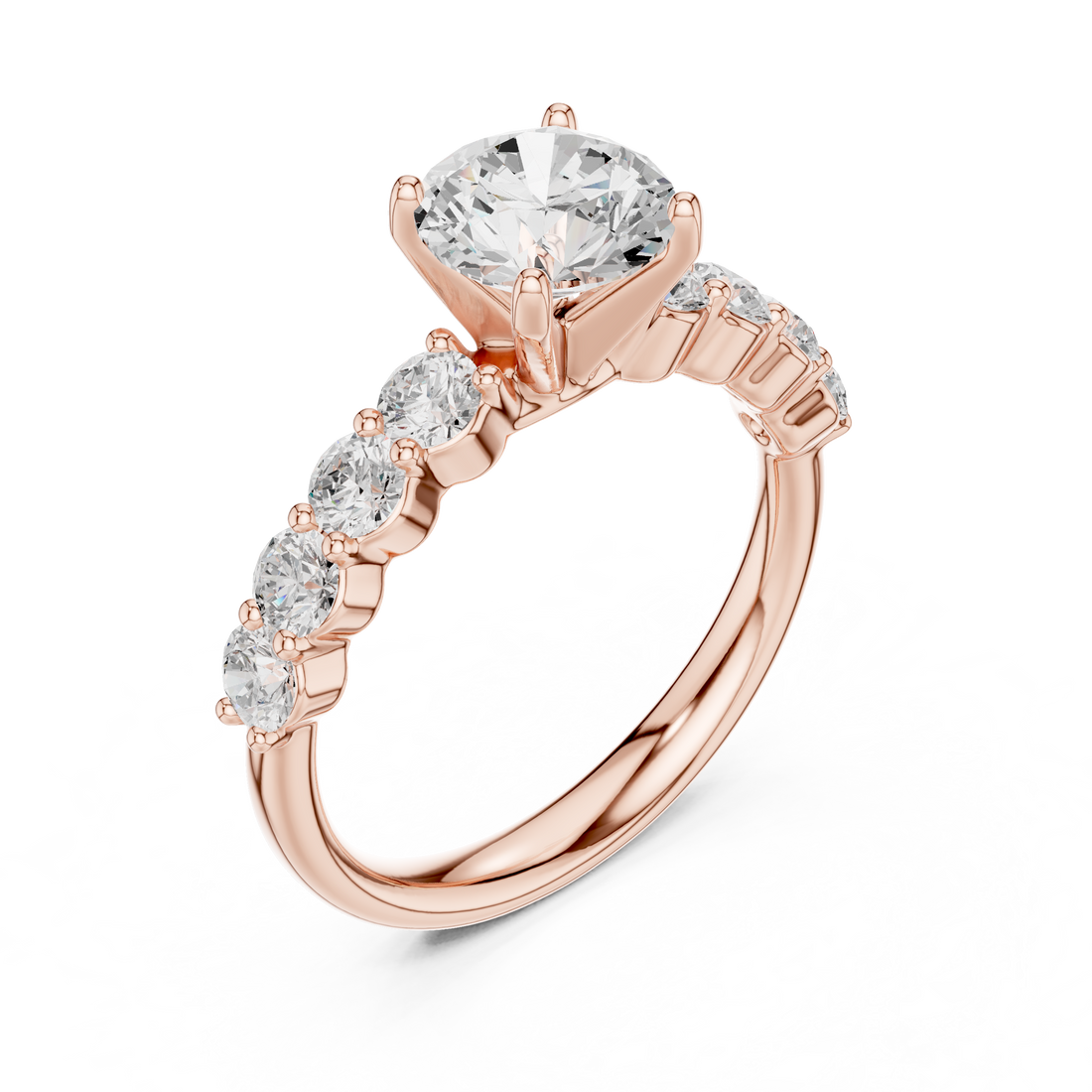 Luxury men's diamond band featuring row of sparkling stones.