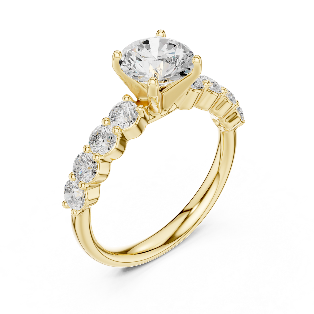 Classic halo cocktail ring featuring large central gemstone.