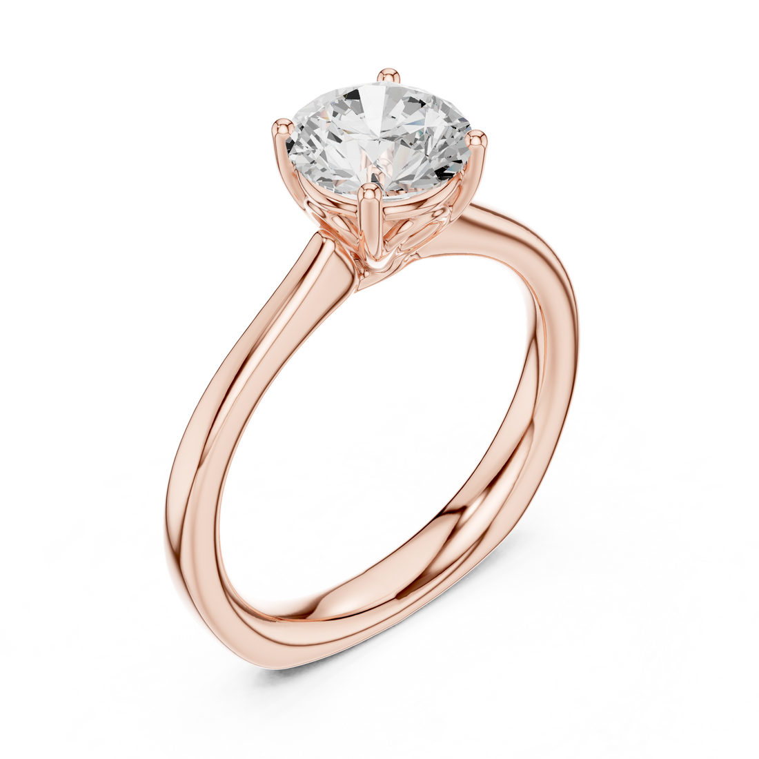 Elegant nose pin featuring tiny solitaire diamond in sleek gold mount.