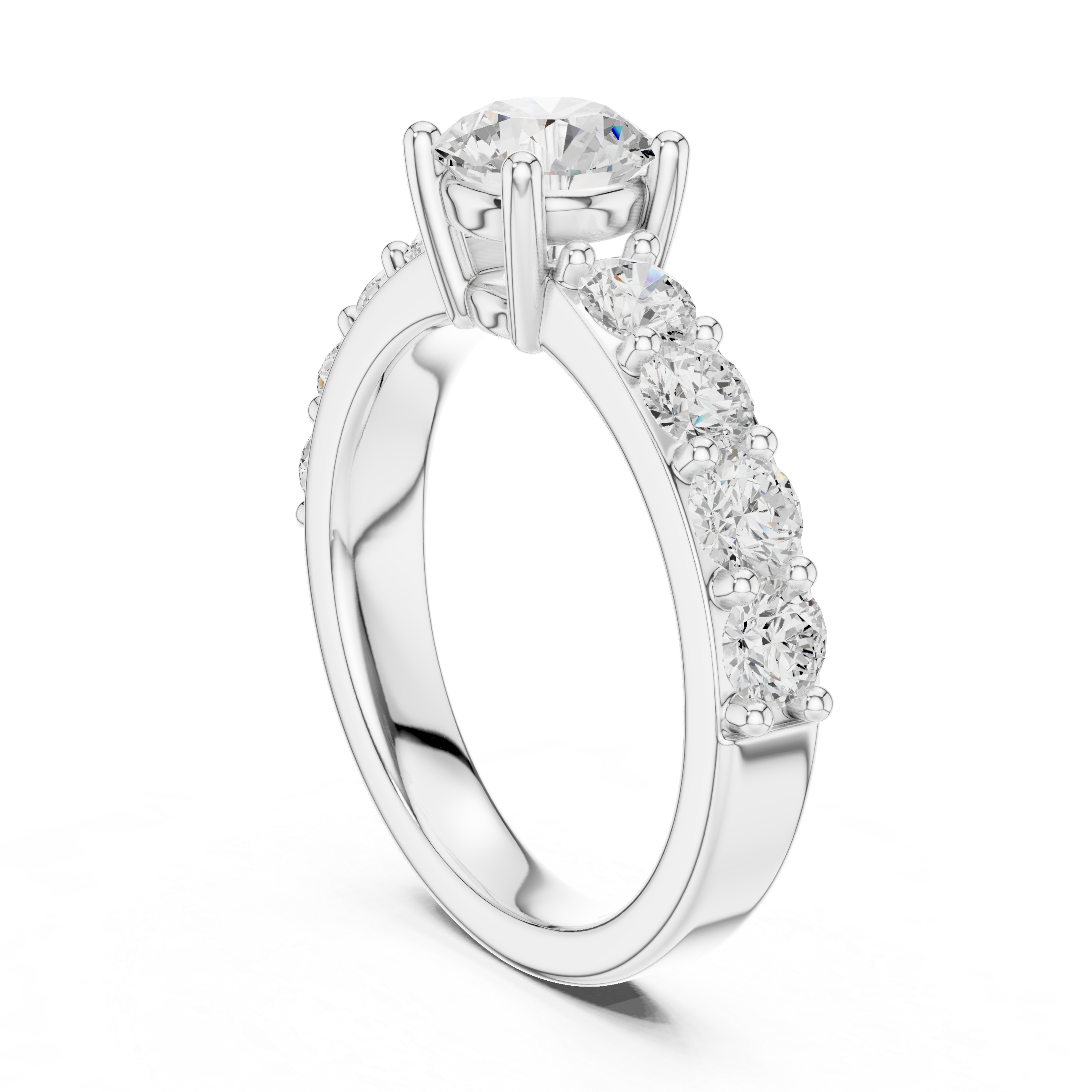 Stylish anniversary ring featuring sparkling stone accents.