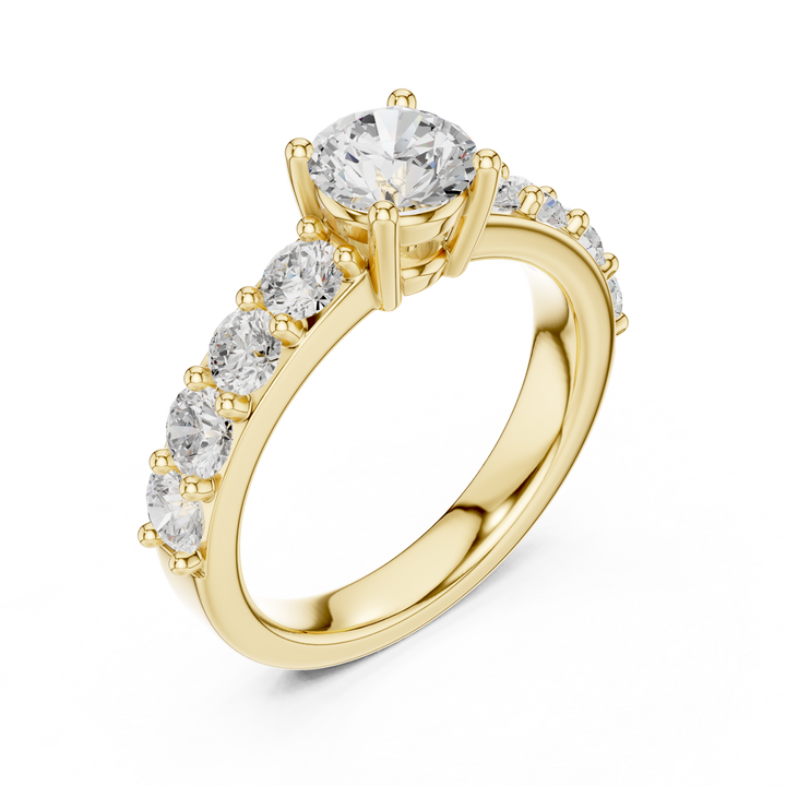Luxury diamond stud earrings featuring brilliant-cut stones.