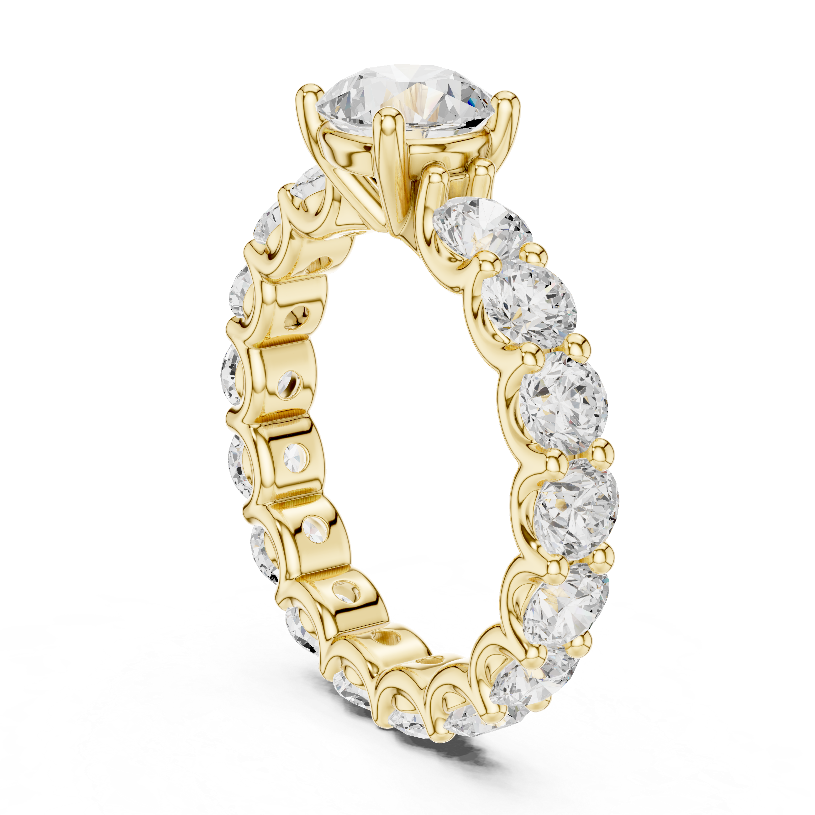 Designer floral diamond ring inspired by blooming flower patterns.