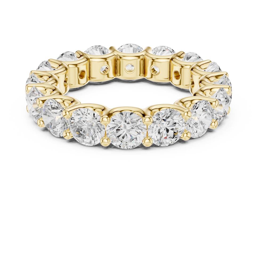 Luxury diamond anklet featuring sparkling stones in continuous row.