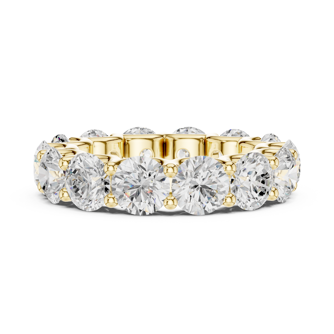 Stylish multi-band ring featuring layered metal structure.