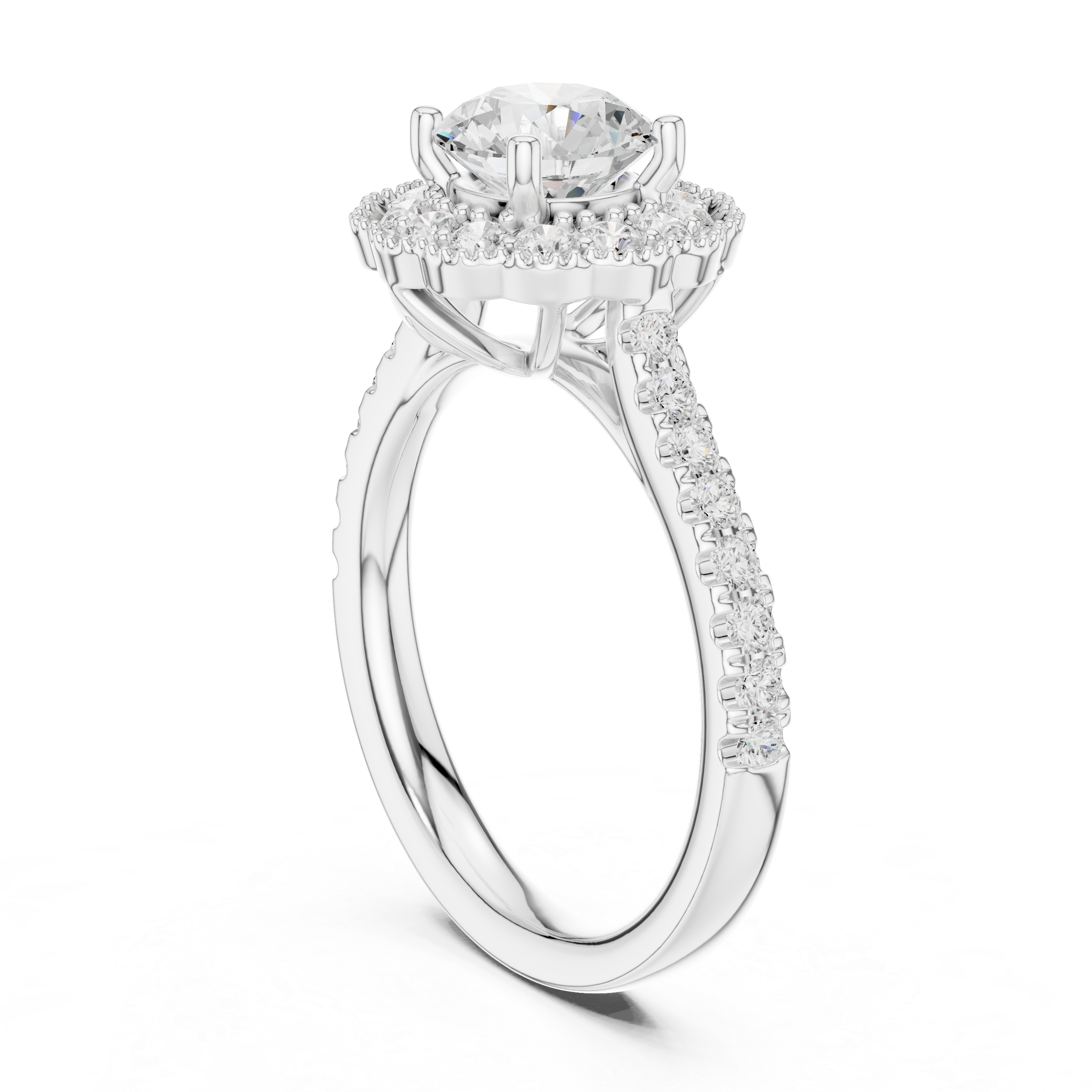 Classic eternity band featuring continuous diamond circle.