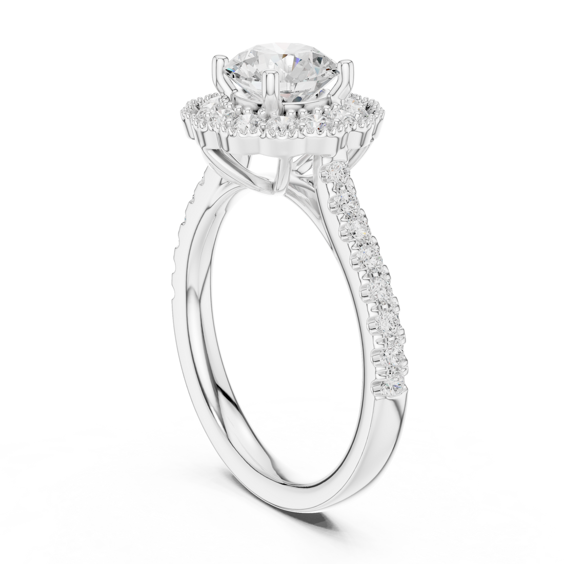 Classic eternity band featuring continuous diamond circle.
