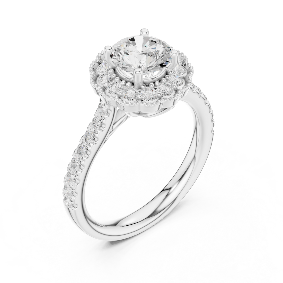 Stylish anniversary ring featuring sparkling stone accents.