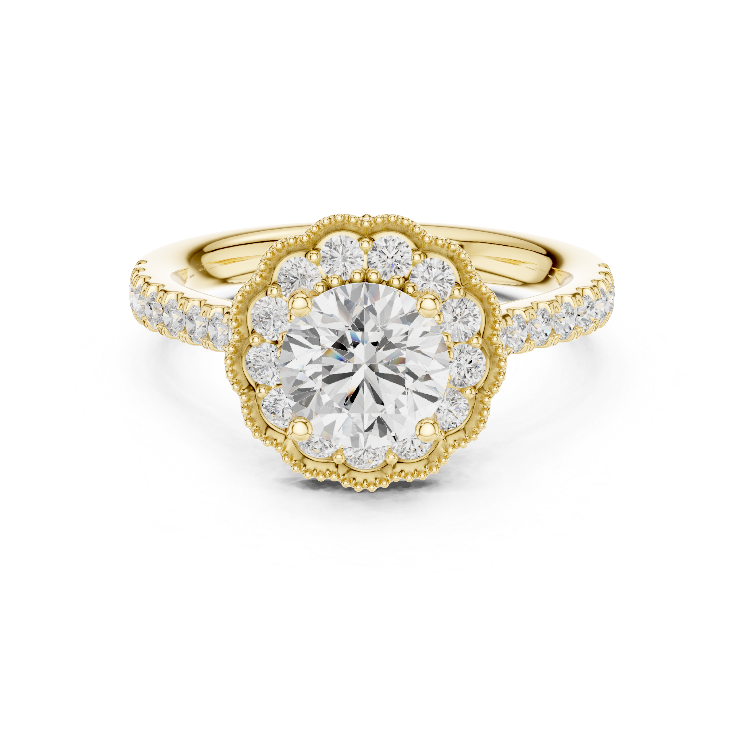 Luxury diamond stud earrings featuring brilliant-cut stones.