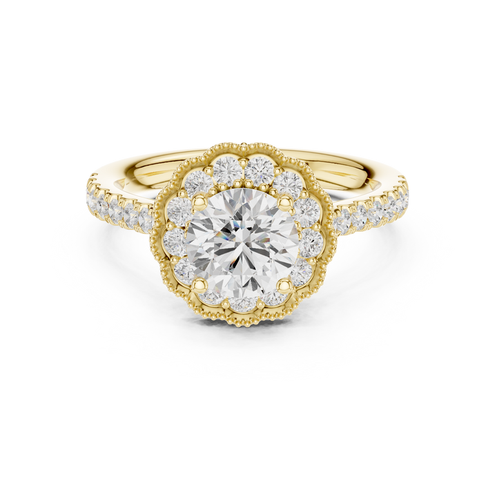 Luxury diamond stud earrings featuring brilliant-cut stones.