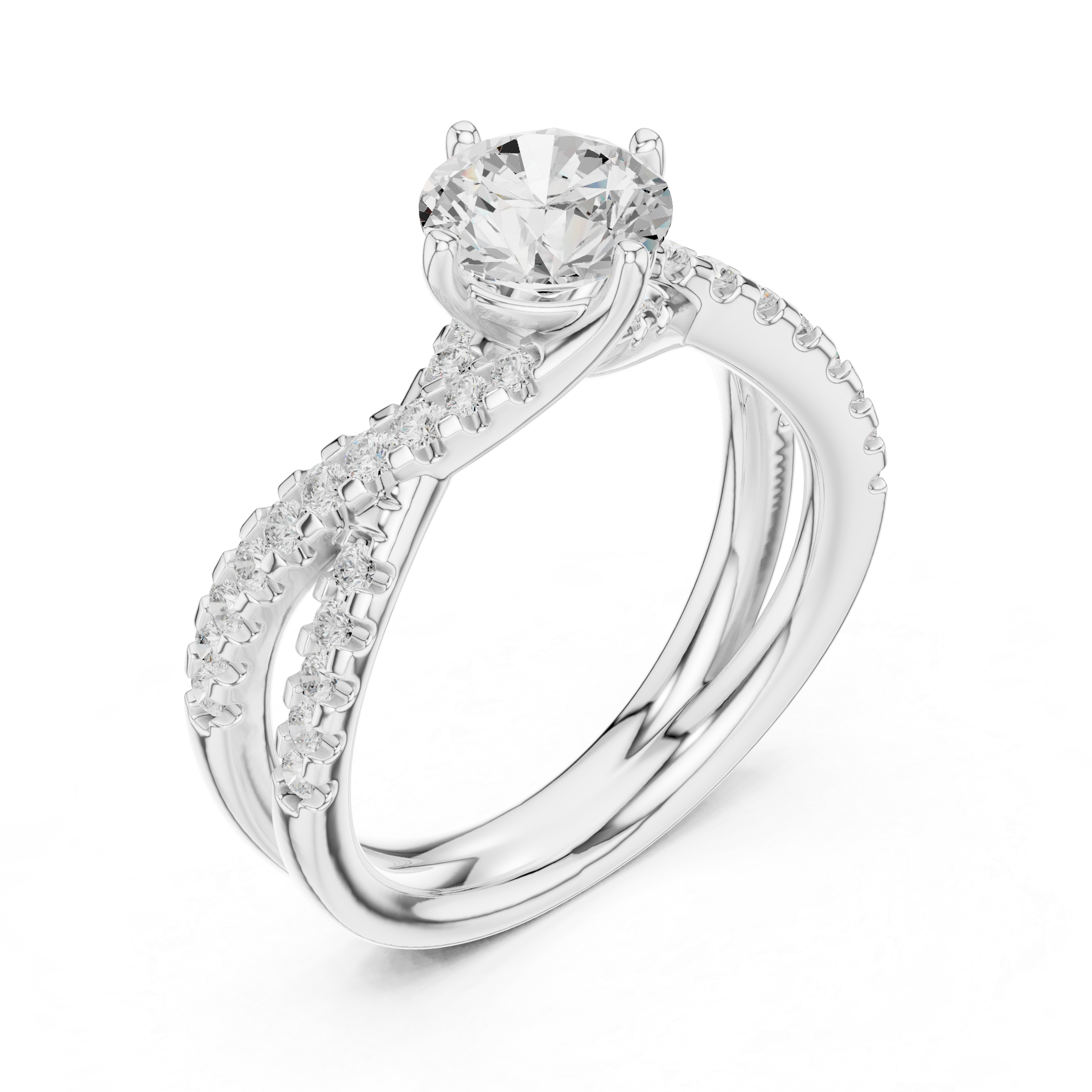 Luxury cluster diamond ring featuring multiple small stones forming dazzling centerpiece.