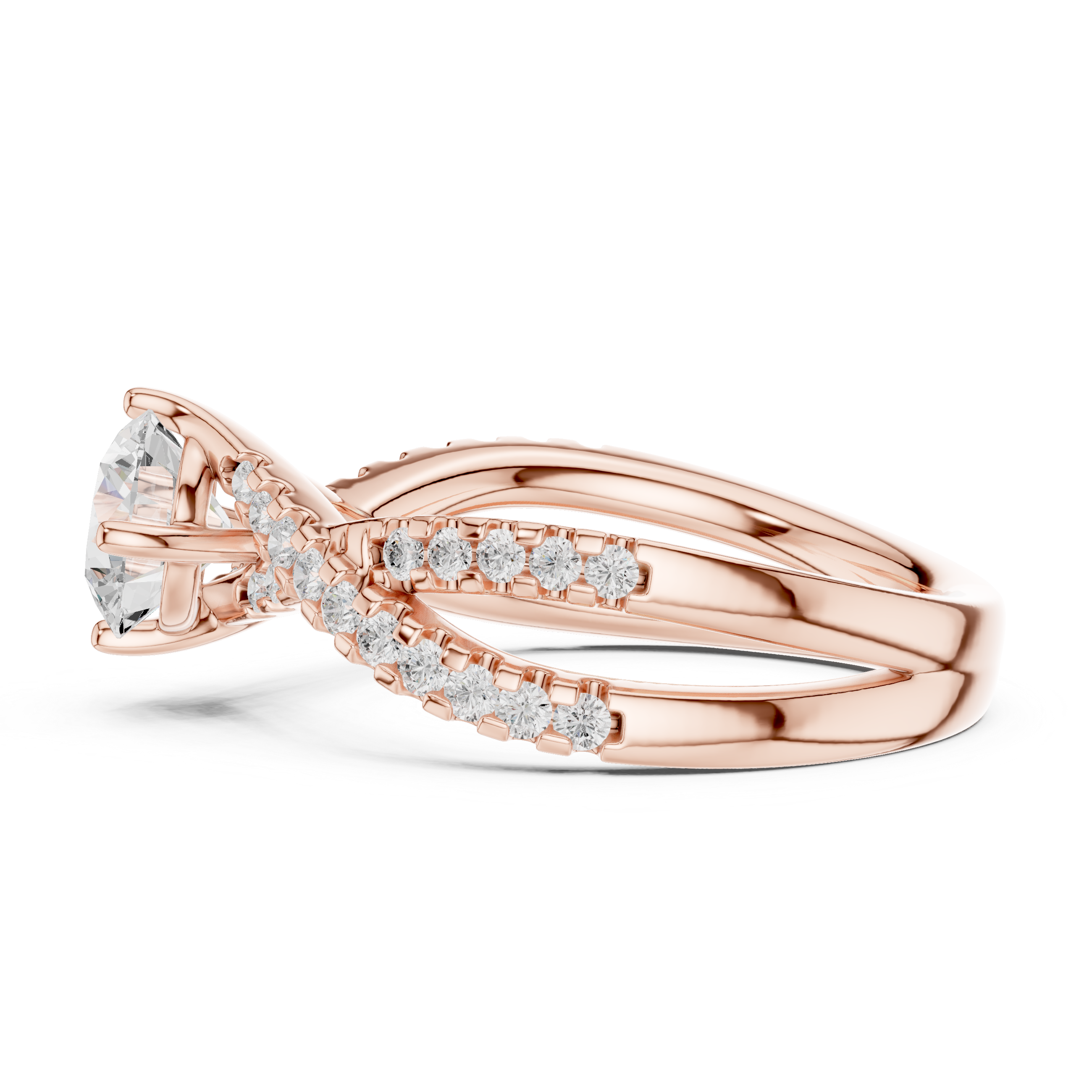 Classic stackable ring with slim gold band designed for layering multiple rings.