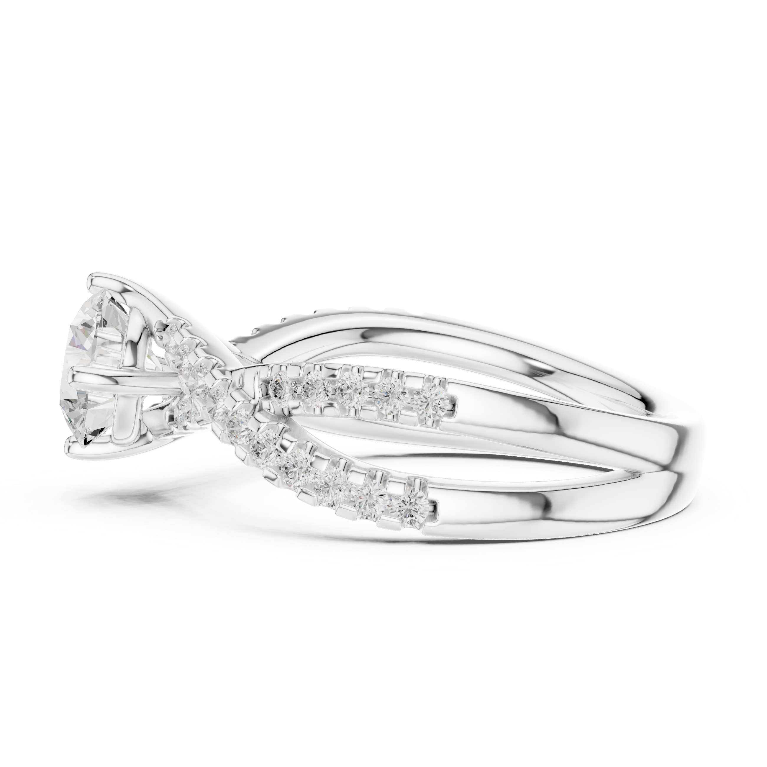 Designer floral diamond ring inspired by blooming flower patterns.