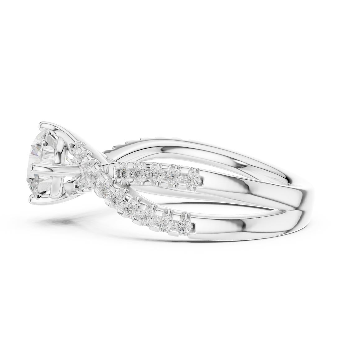 Designer floral diamond ring inspired by blooming flower patterns.