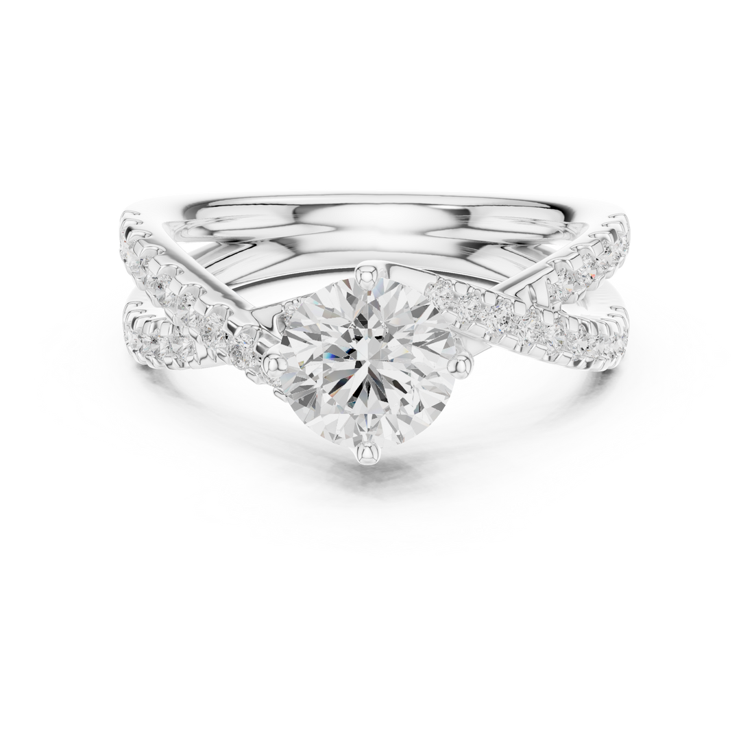 Stylish knot design ring symbolizing love and unity with polished finish.