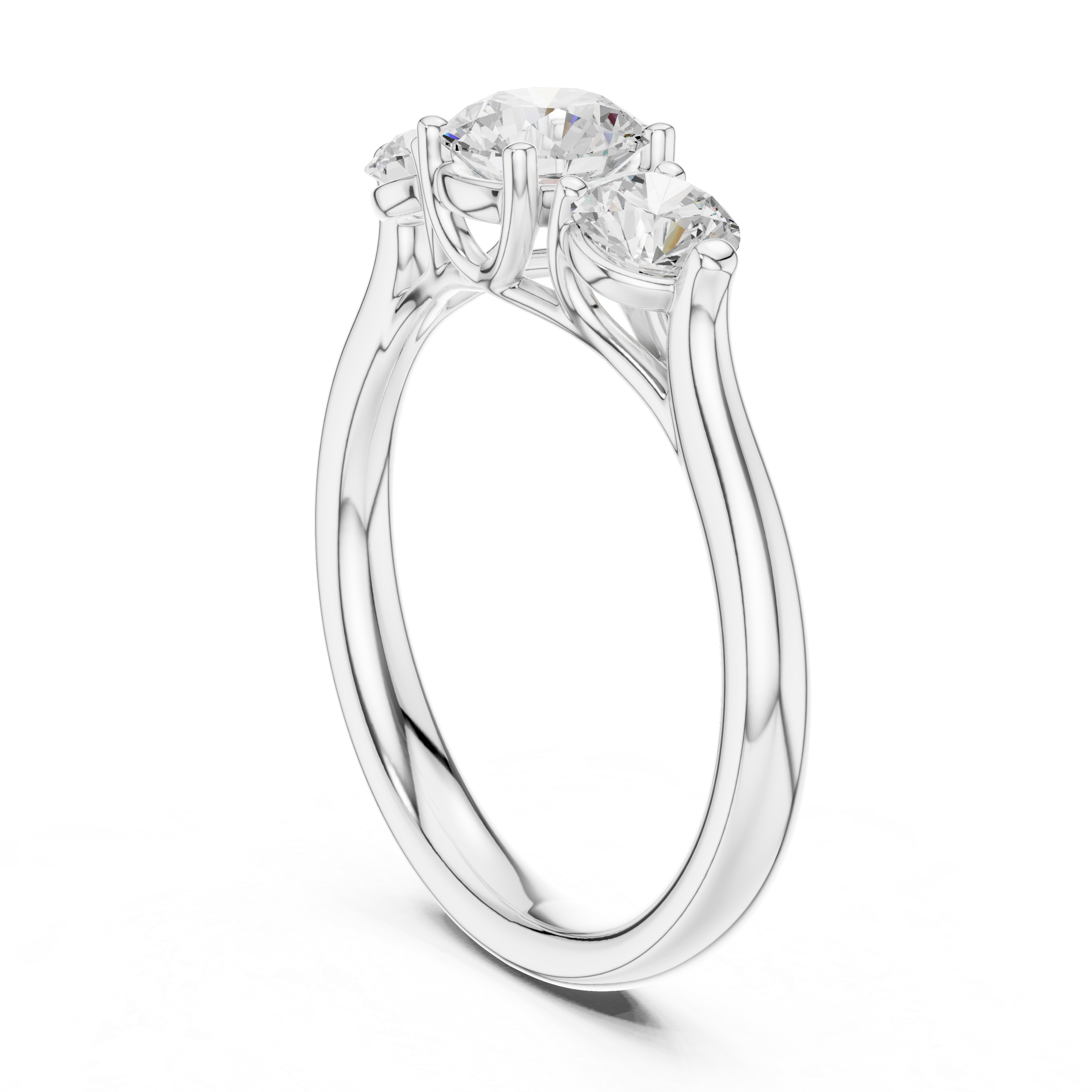 Designer crescent-shaped earrings with curved modern silhouette.