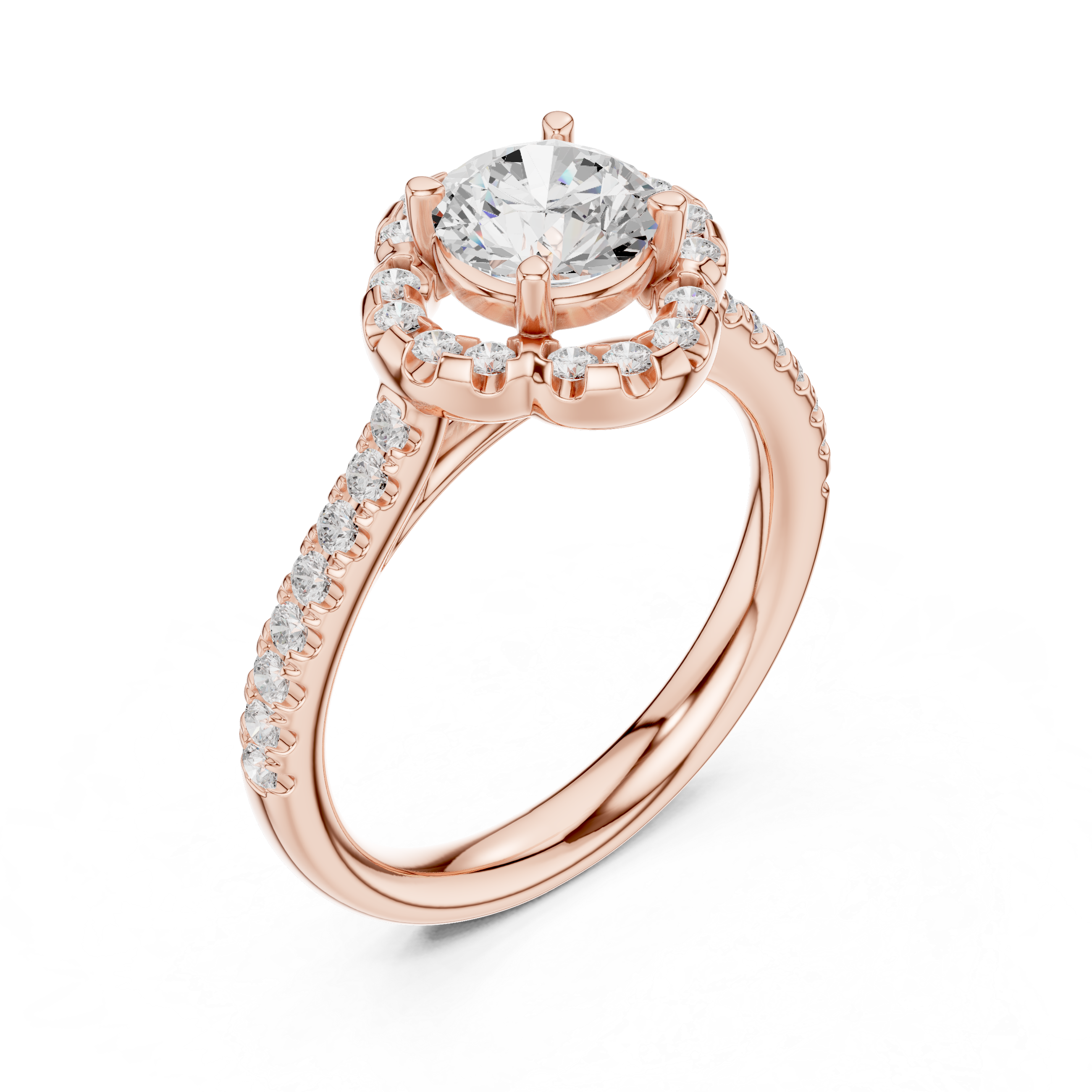 Elegant nose pin featuring tiny solitaire diamond in sleek gold mount.