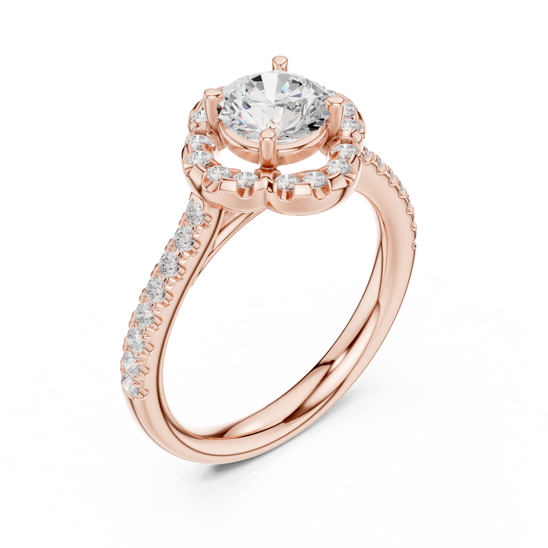 Elegant nose pin featuring tiny solitaire diamond in sleek gold mount.
