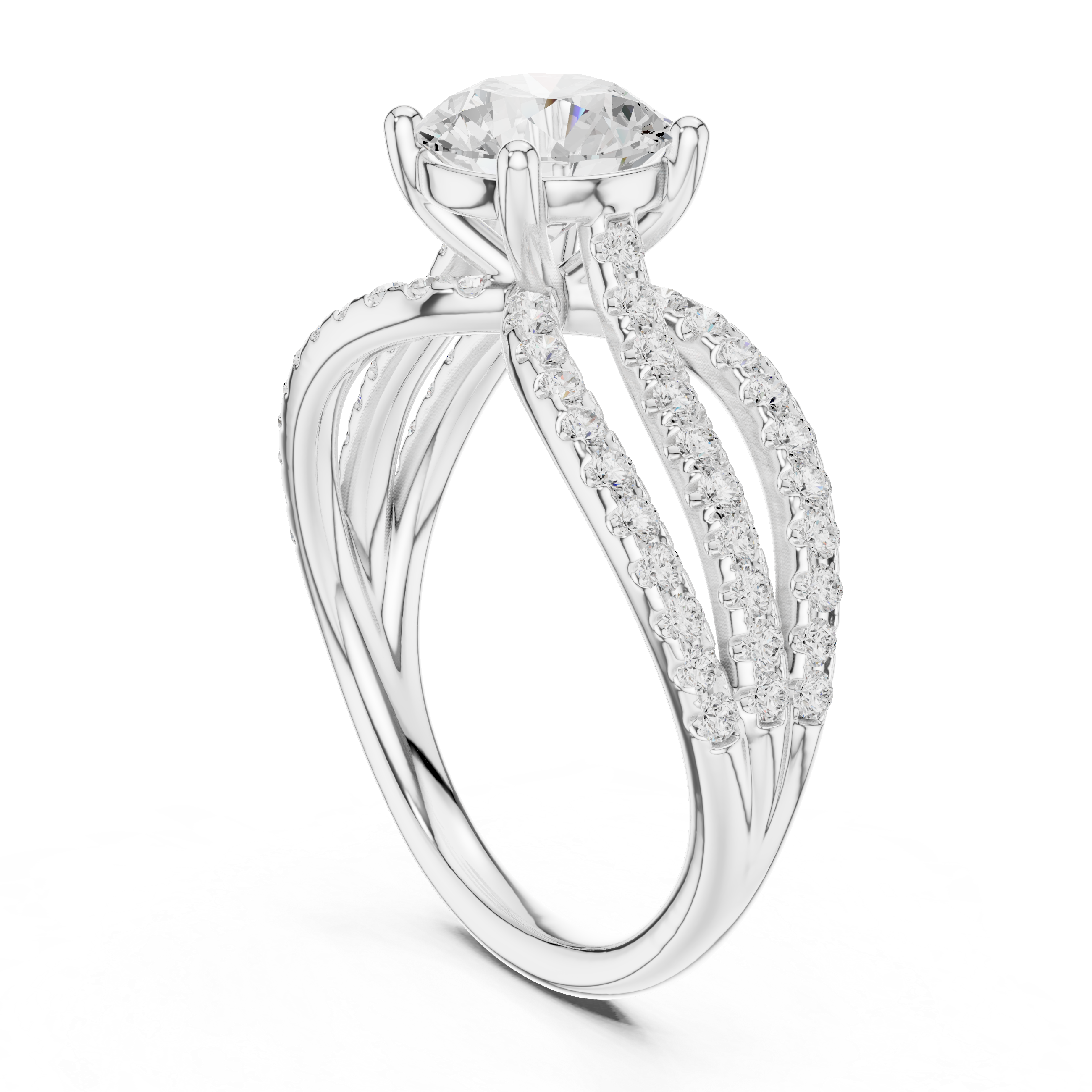 Classic eternity band featuring continuous diamond circle.