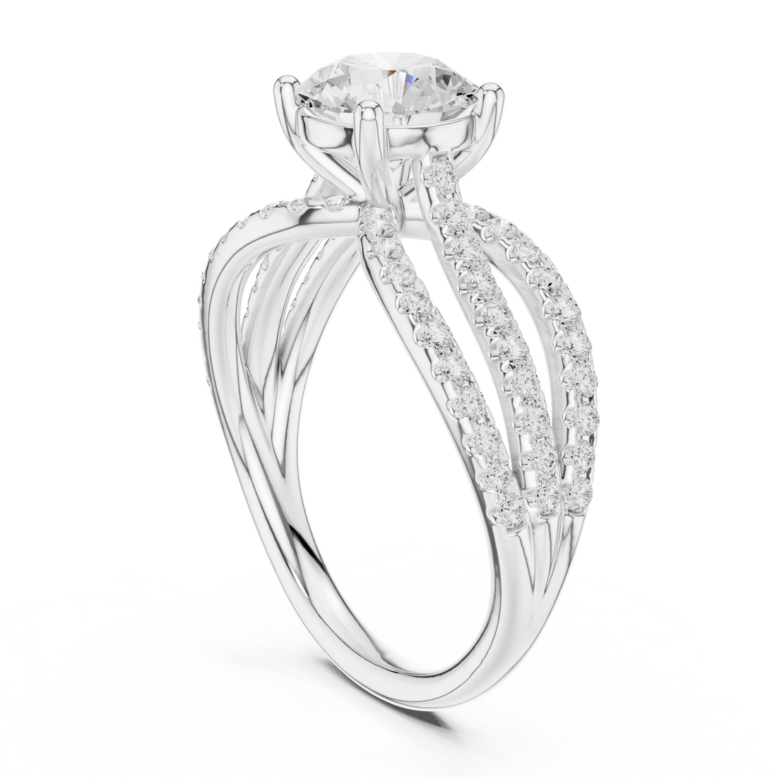 Classic eternity band featuring continuous diamond circle.