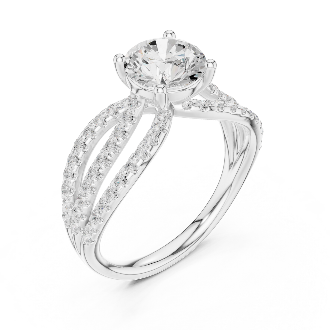 Stylish anniversary ring featuring sparkling stone accents.