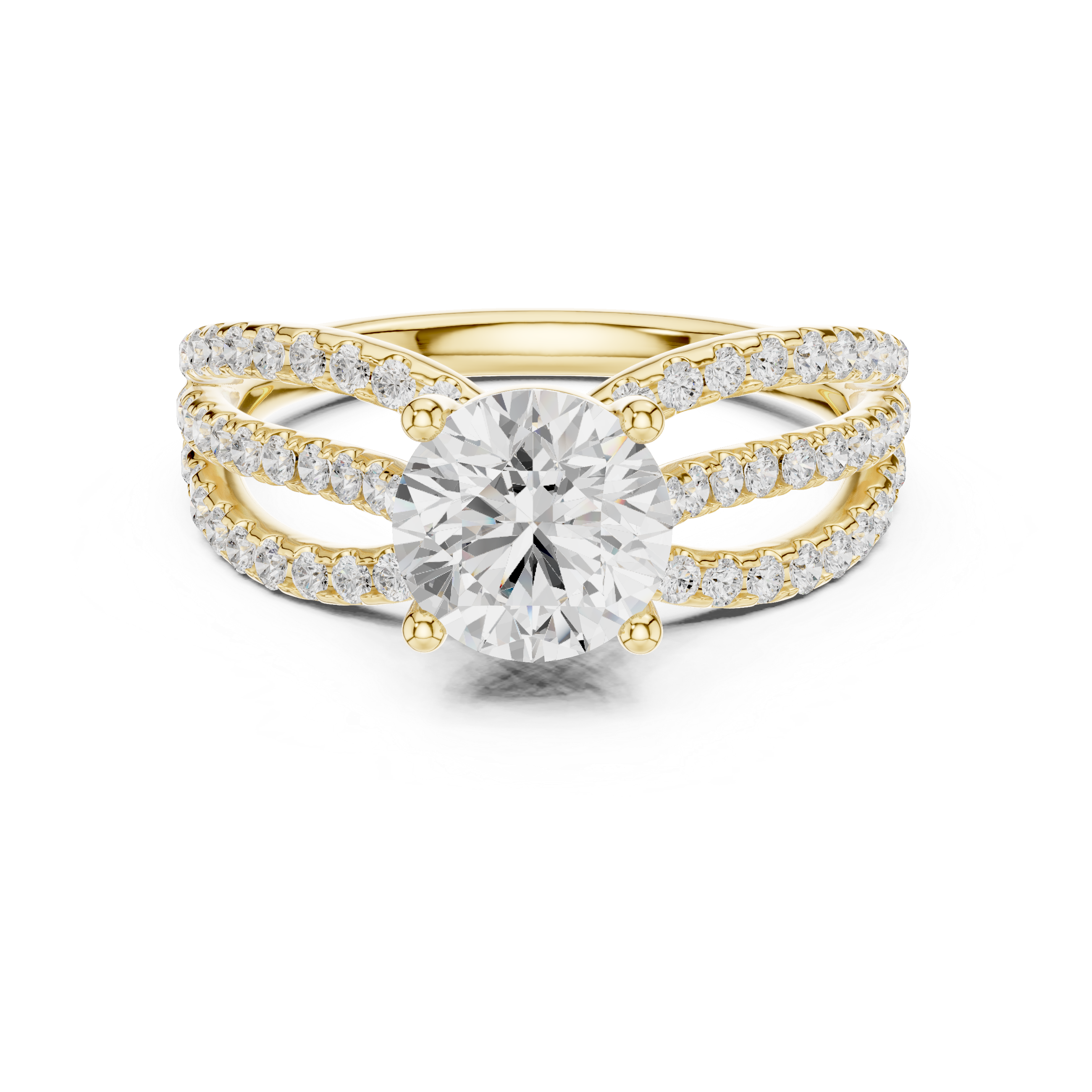 Luxury diamond stud earrings featuring brilliant-cut stones.