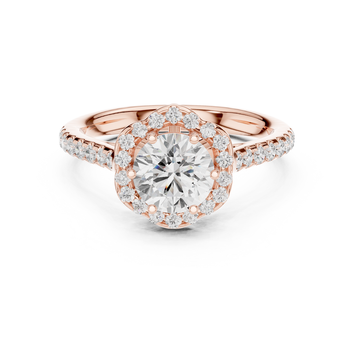 Elegant princess-cut diamond engagement ring with brilliant center stone and slim polished gold band.