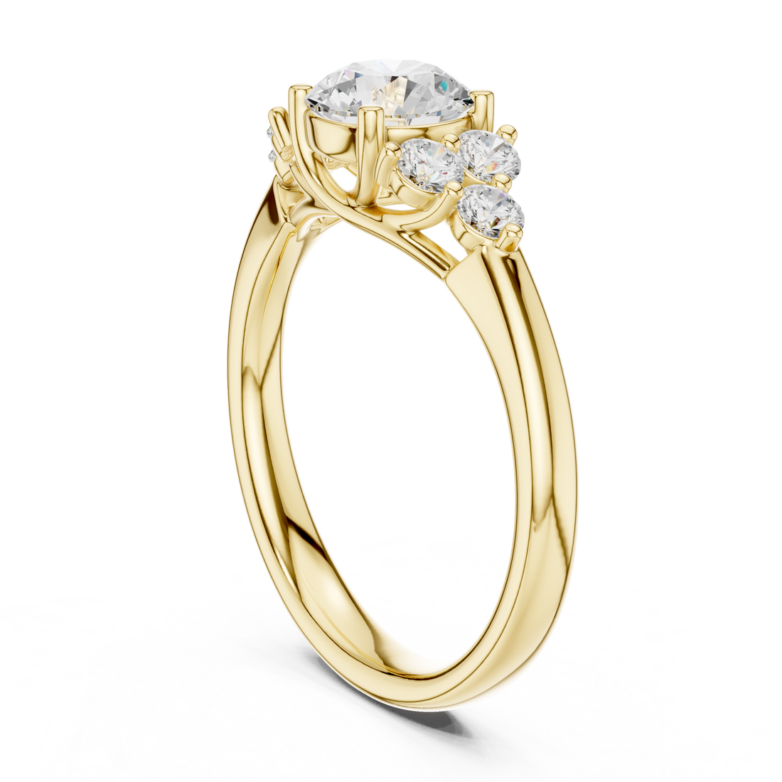 Luxury diamond jacket earrings designed to surround central stud stones.