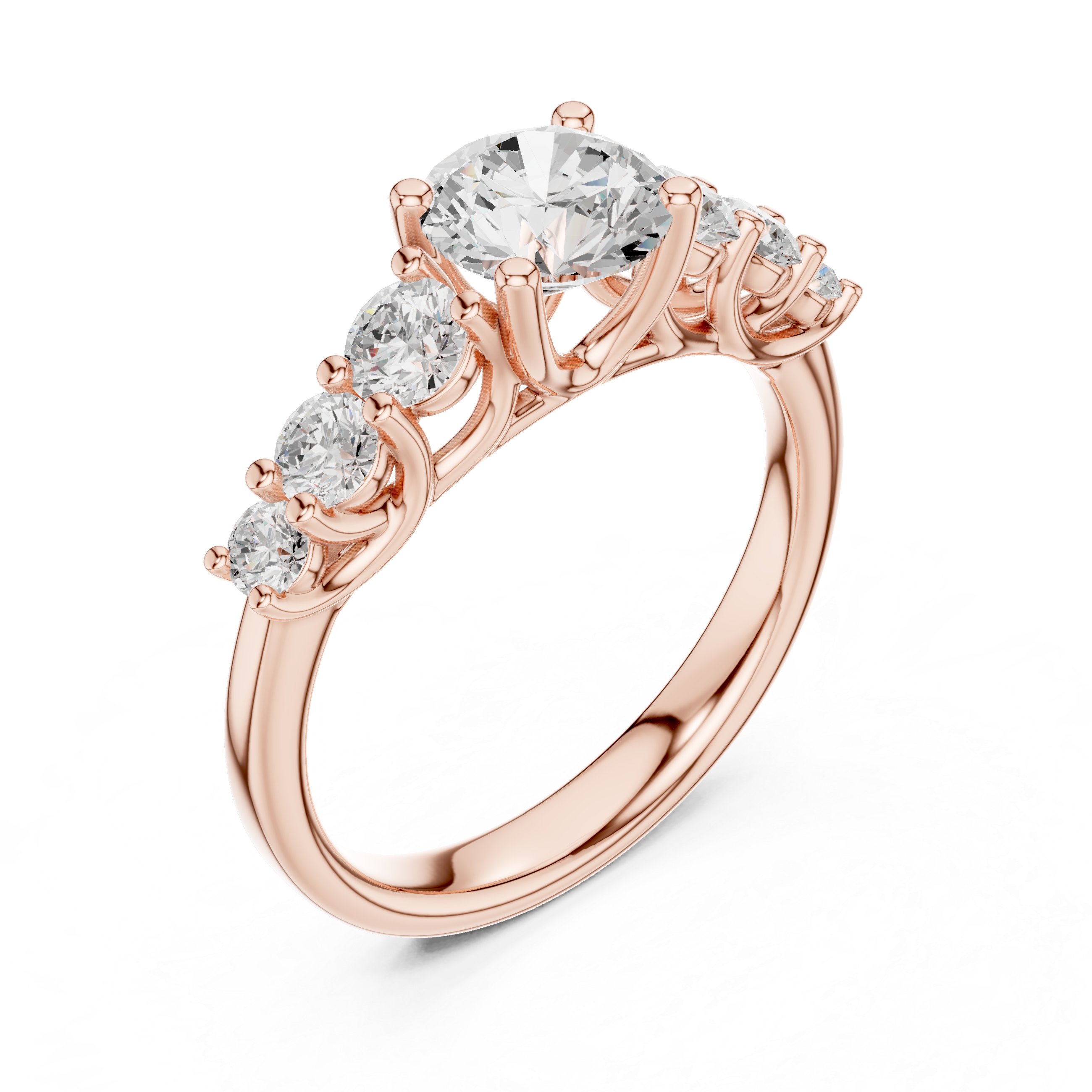 Elegant nose pin featuring tiny solitaire diamond in sleek gold mount.