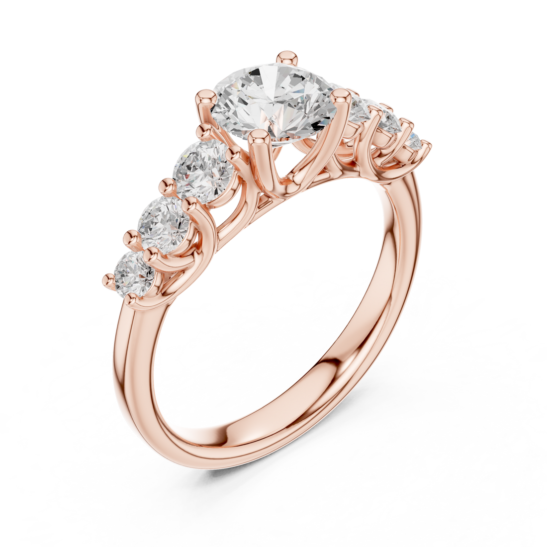 Elegant nose pin featuring tiny solitaire diamond in sleek gold mount.