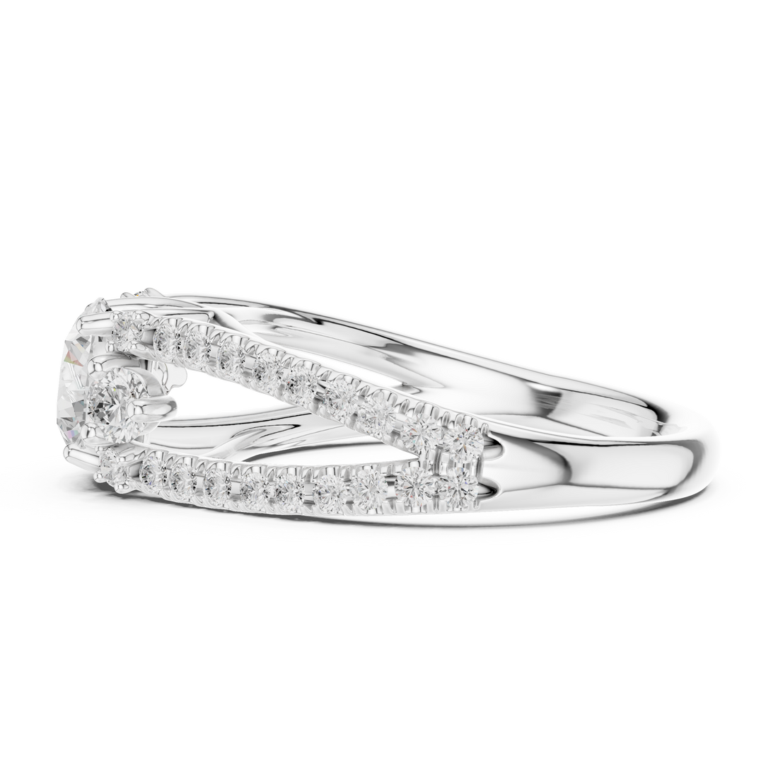 Luxury diamond brooch featuring intricate symmetrical pattern.