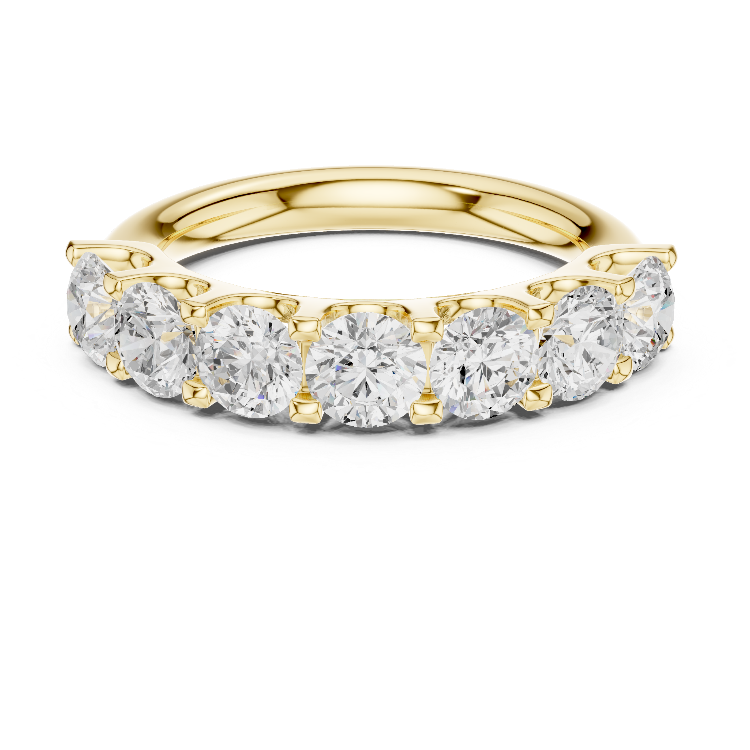 Elegant tennis bracelet featuring uniform diamond pattern.