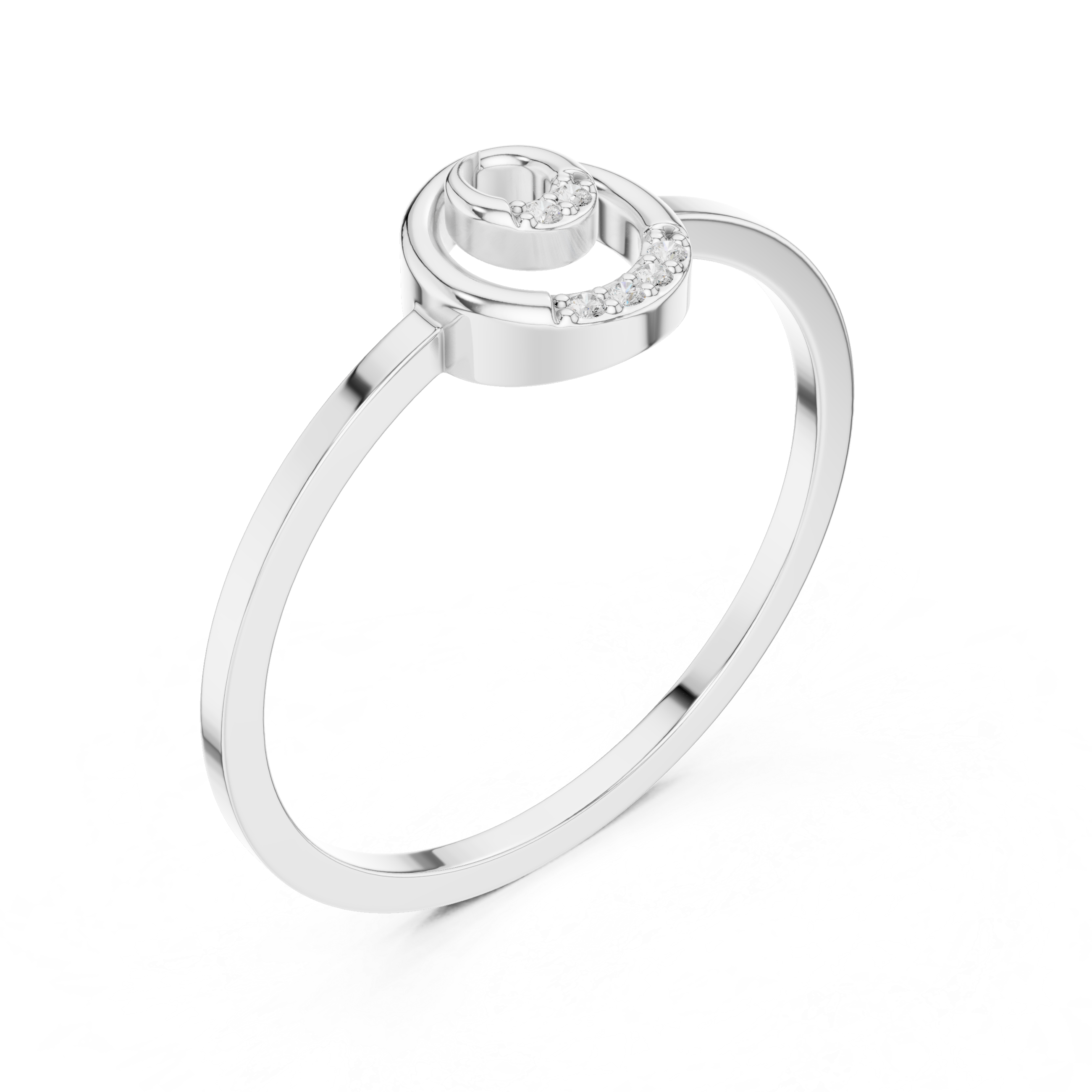Stylish anniversary ring featuring sparkling stone accents.