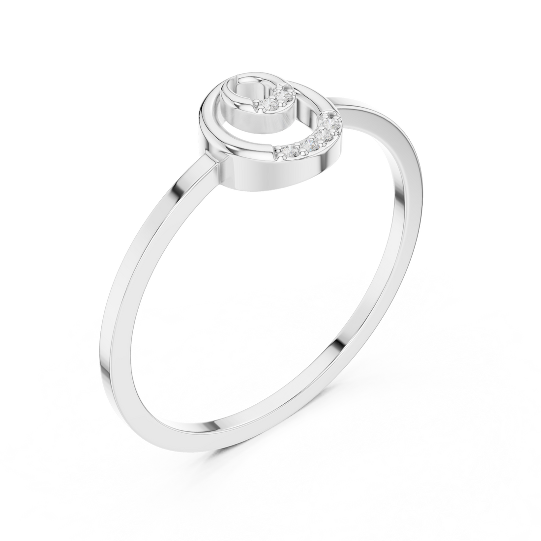 Stylish anniversary ring featuring sparkling stone accents.