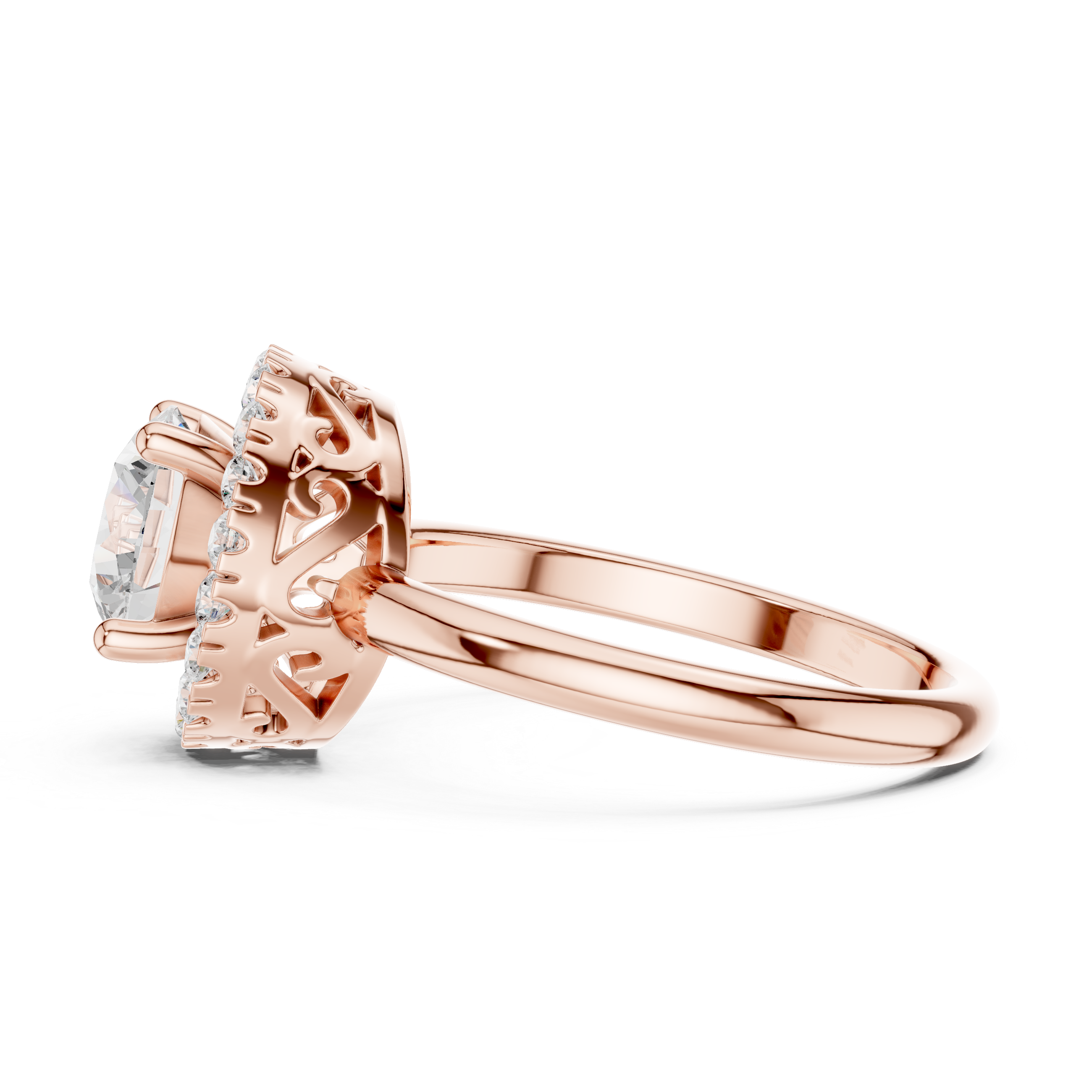 Classic stackable ring with slim gold band designed for layering multiple rings.