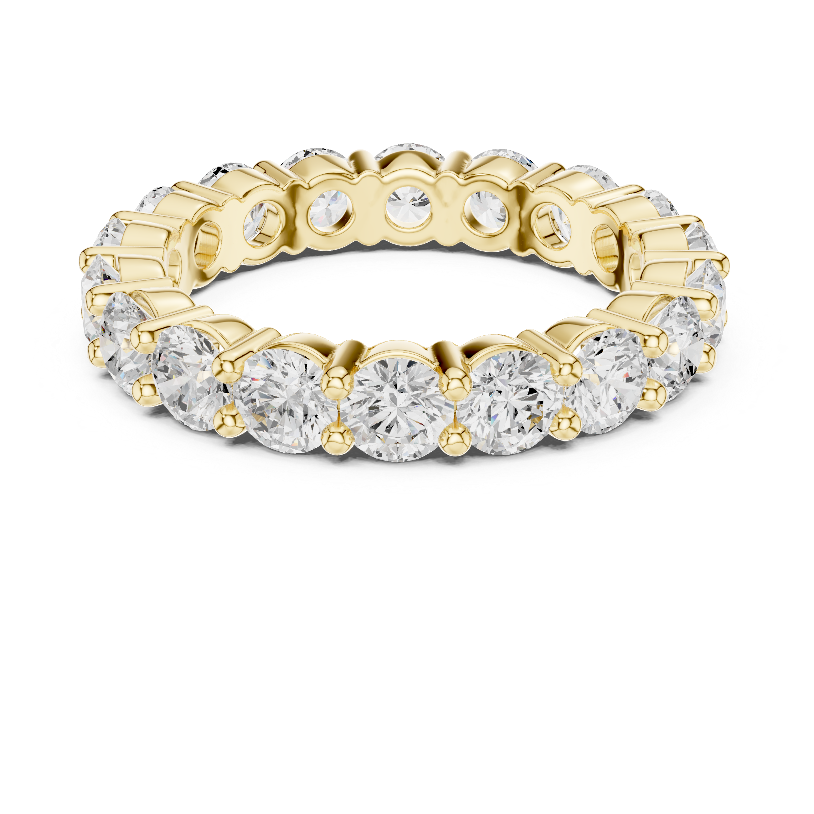 Luxury diamond anklet featuring sparkling stones in continuous row.