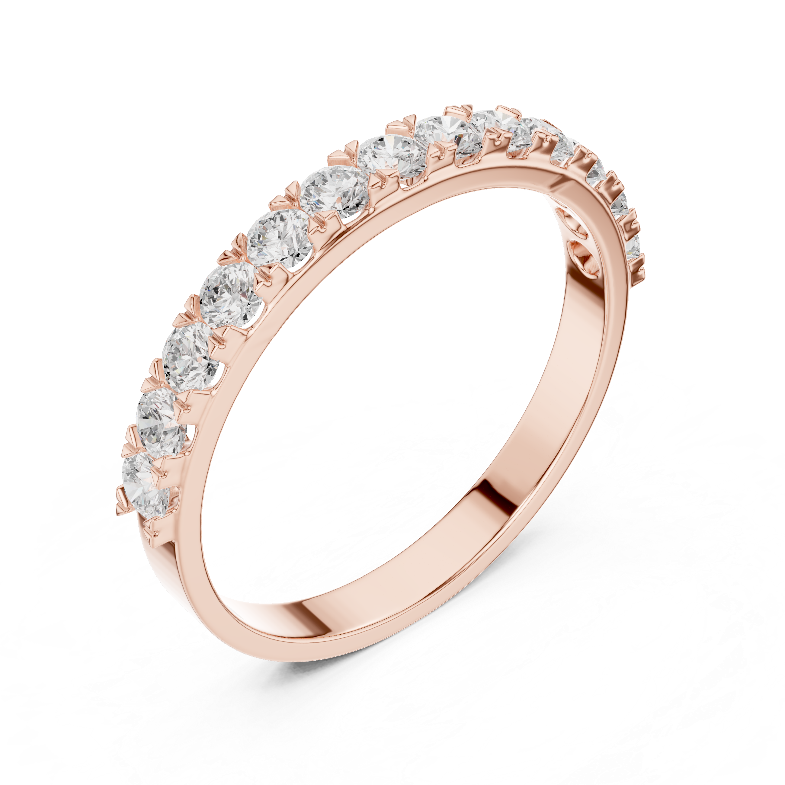 Elegant stackable ring set featuring multiple slim bands.