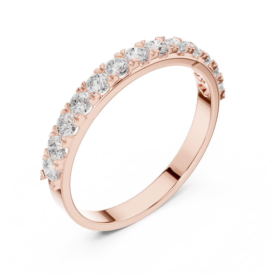Elegant stackable ring set featuring multiple slim bands.
