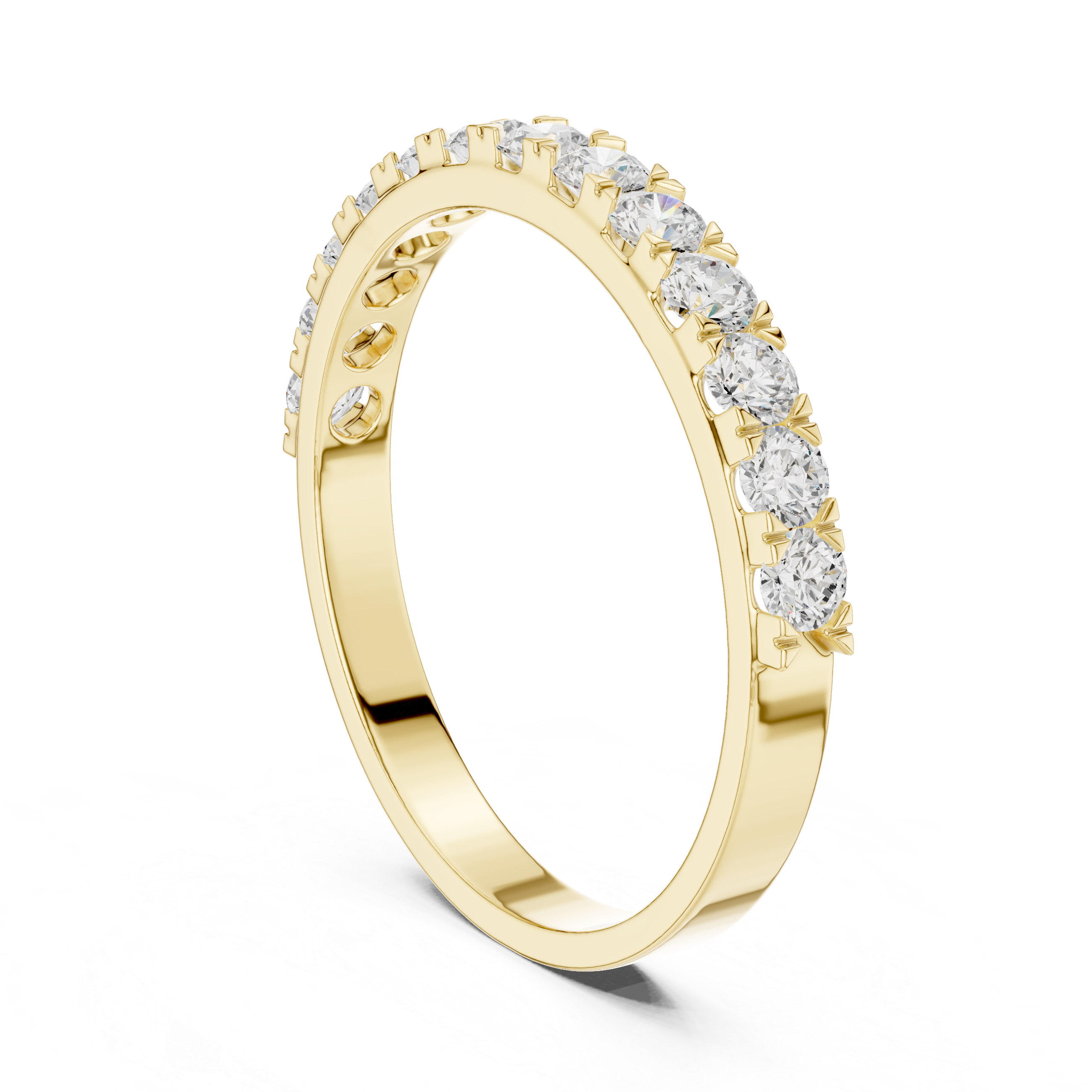 Modern promise ring featuring minimalist structure.