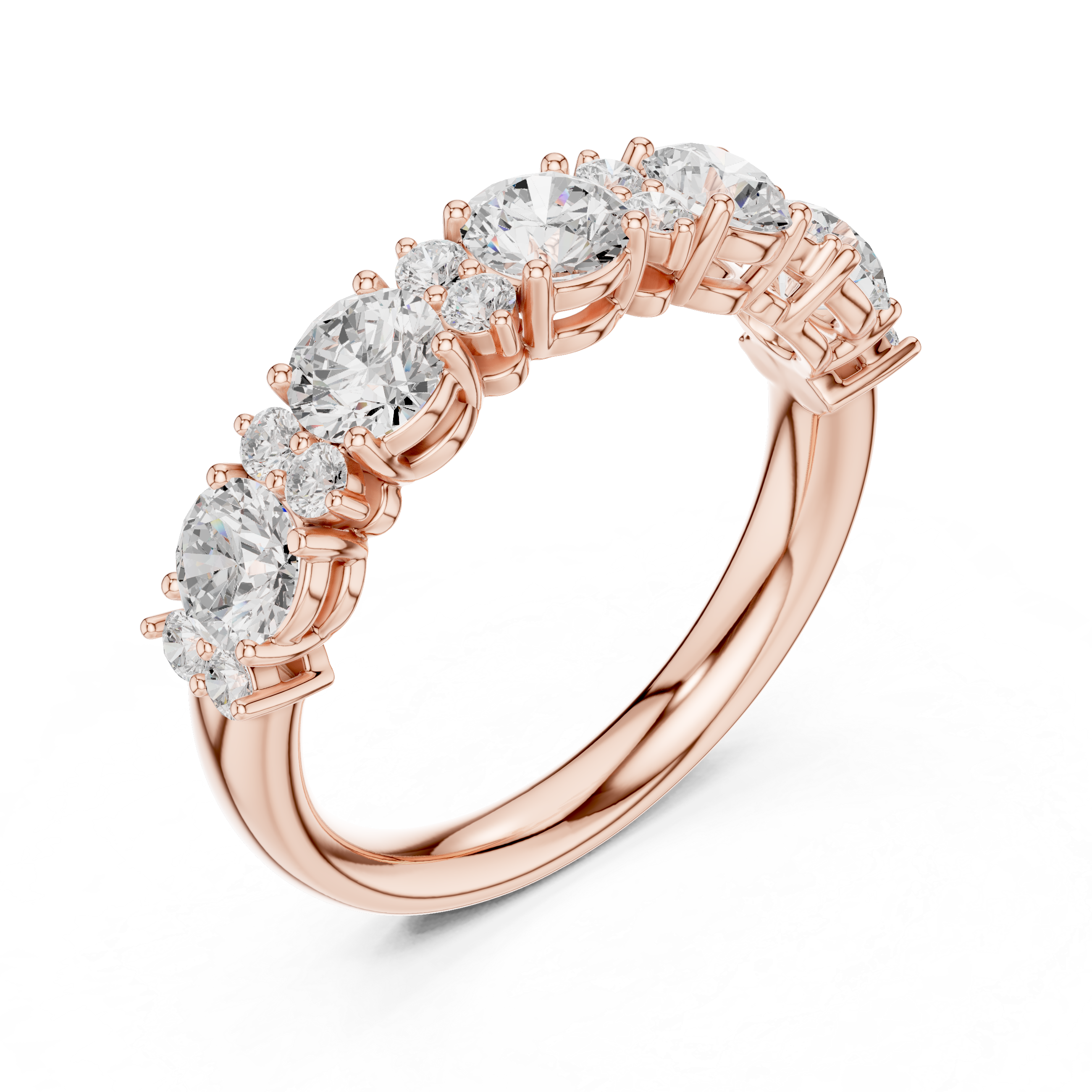 Stylish marquise diamond ring with elongated shape and delicate prong setting.
