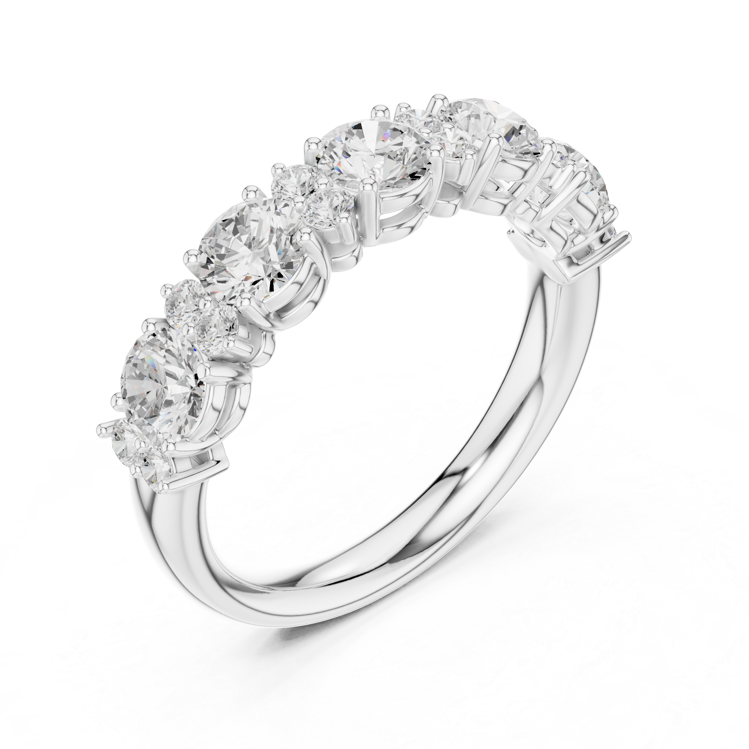 Luxury cluster diamond ring featuring multiple small stones forming dazzling centerpiece.
